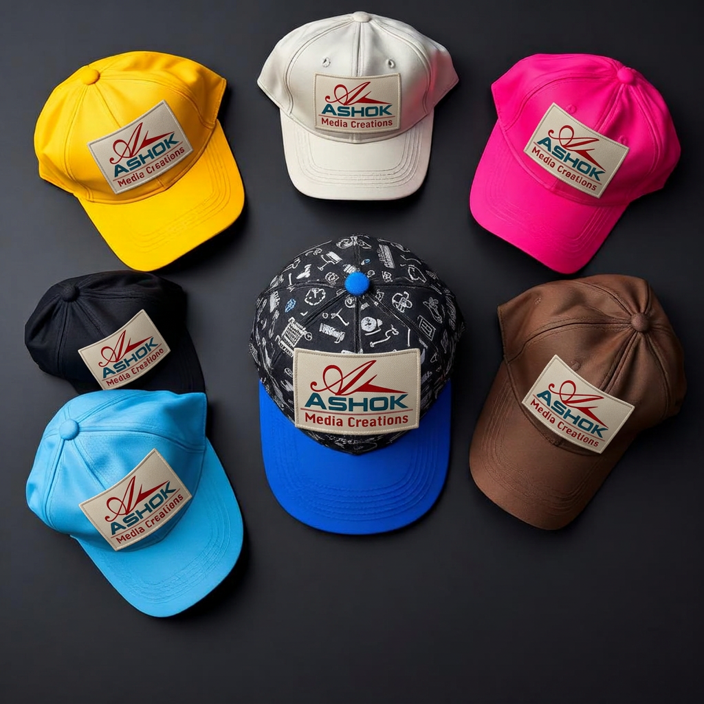 Cap Printing — branded by Ashok Media Creations