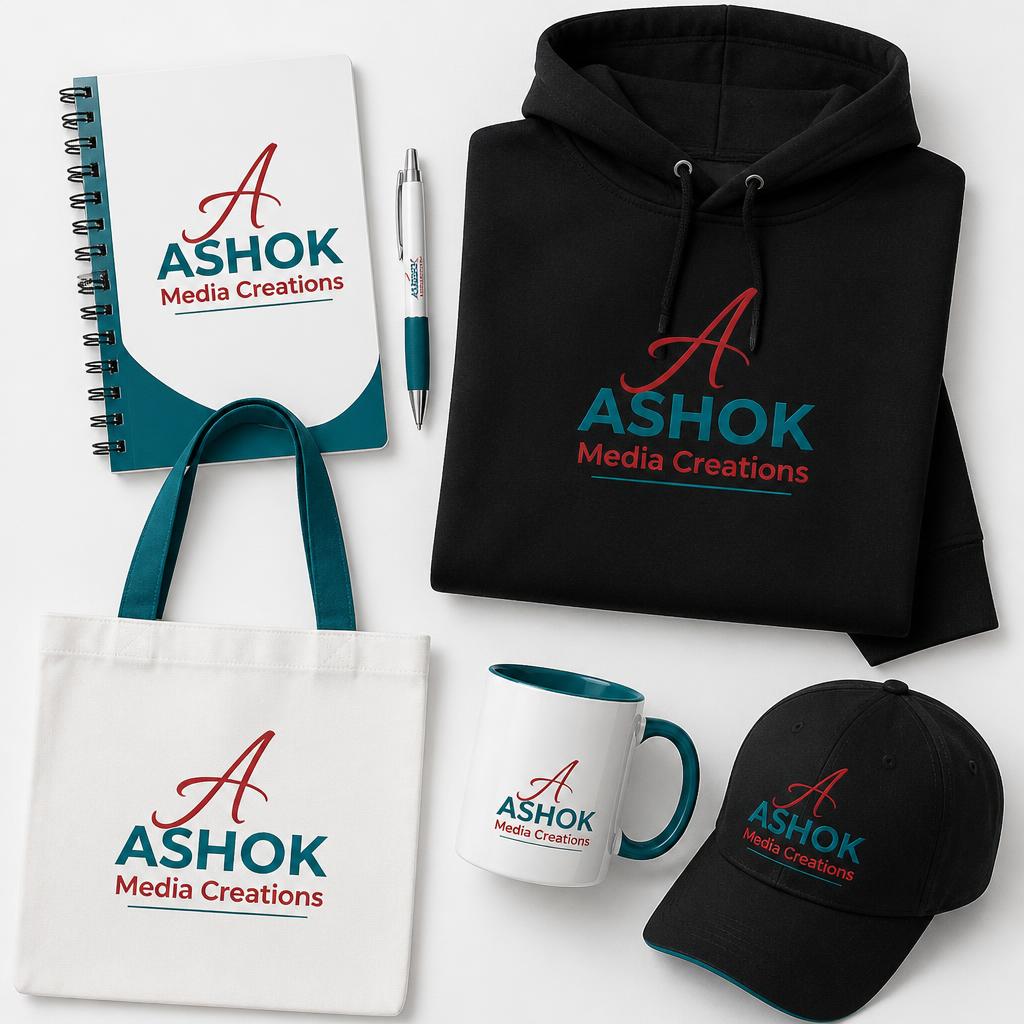 Customized Merchandise — branded by Ashok Media Creations